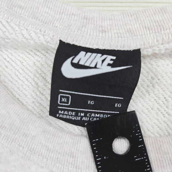 Nike Sportswear Heritage Crew Neck Long Sleeve Sweatshirt in Gray Men's Size XL - Picture 3 of 8